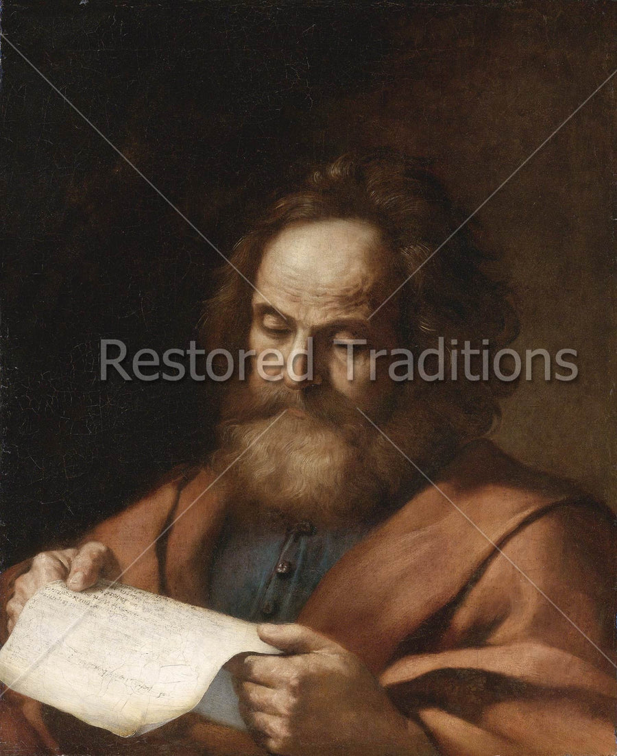 Man reading manuscript