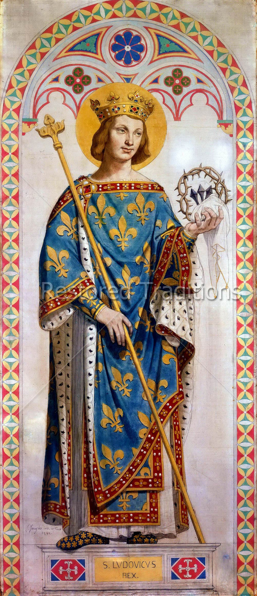 St. Louis King of France  High-Quality Stock Art - Restored Traditions