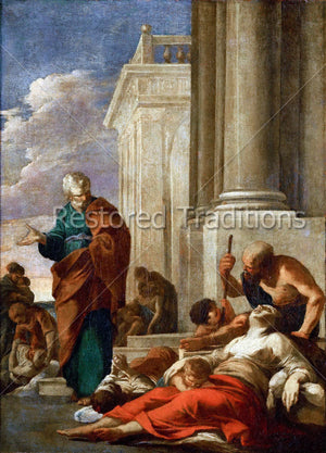 Apostle Peter healing sick people