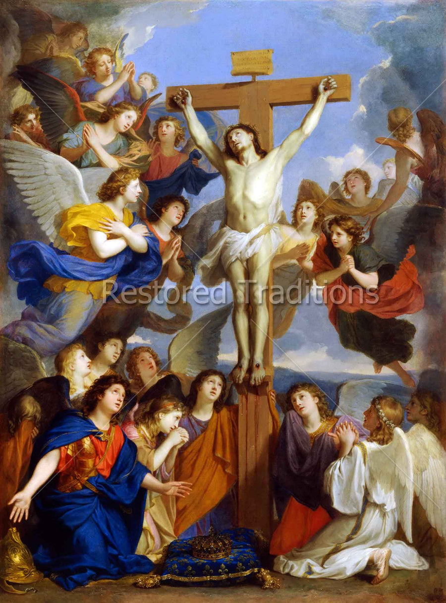 Crucified Christ Adored by Angels