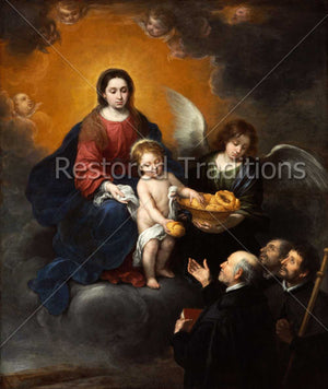 Baby Jesus Hands Food to People