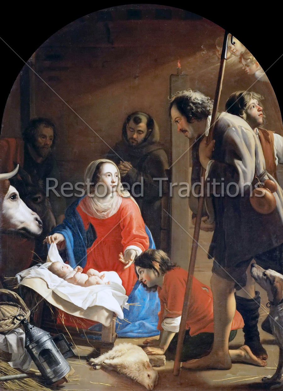 The Friar St. Francis With Shepherds at the Nativity
