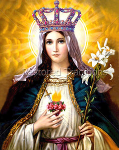 Our Lady as Queen of Heaven & Earth | High Resolution Stock Art