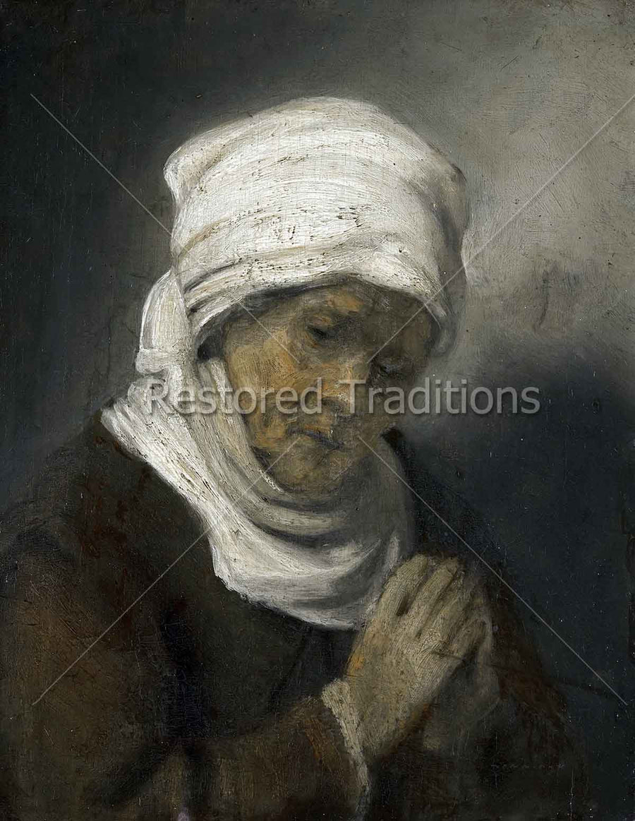 Peasant Woman Praying Portrait