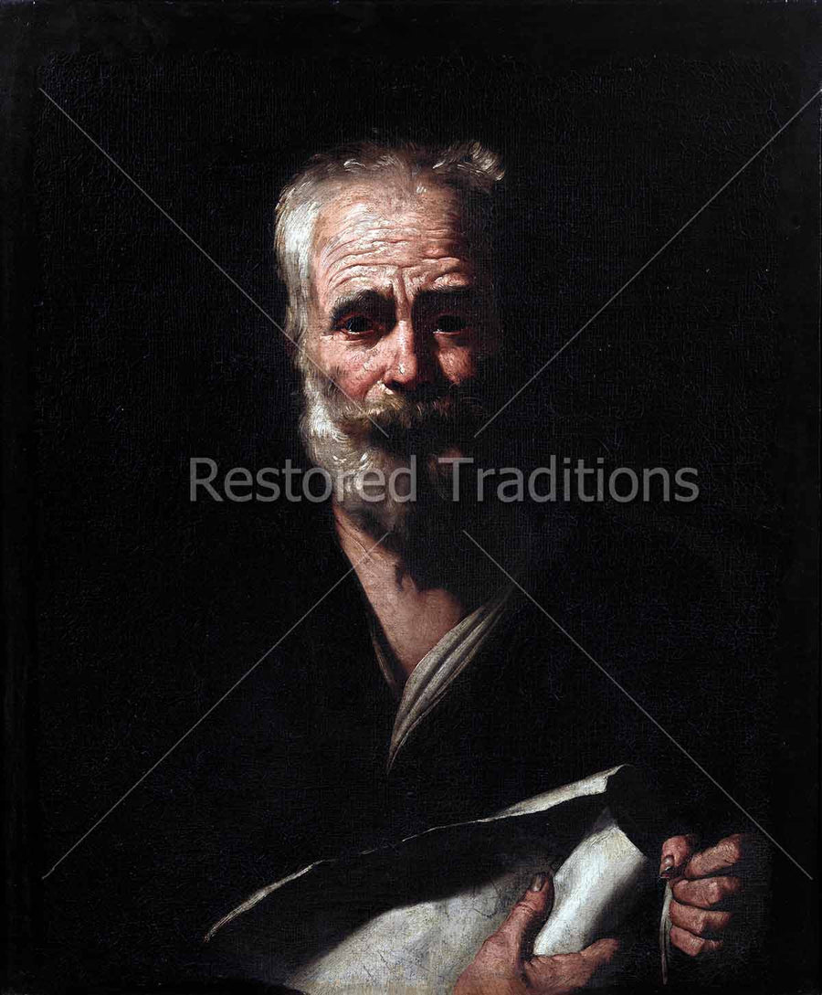 Apostle holding scroll