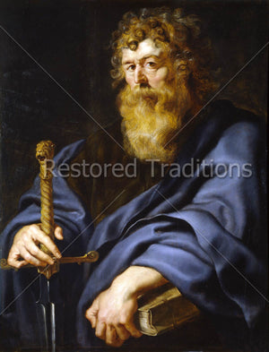 Apostle Paul with sword and book