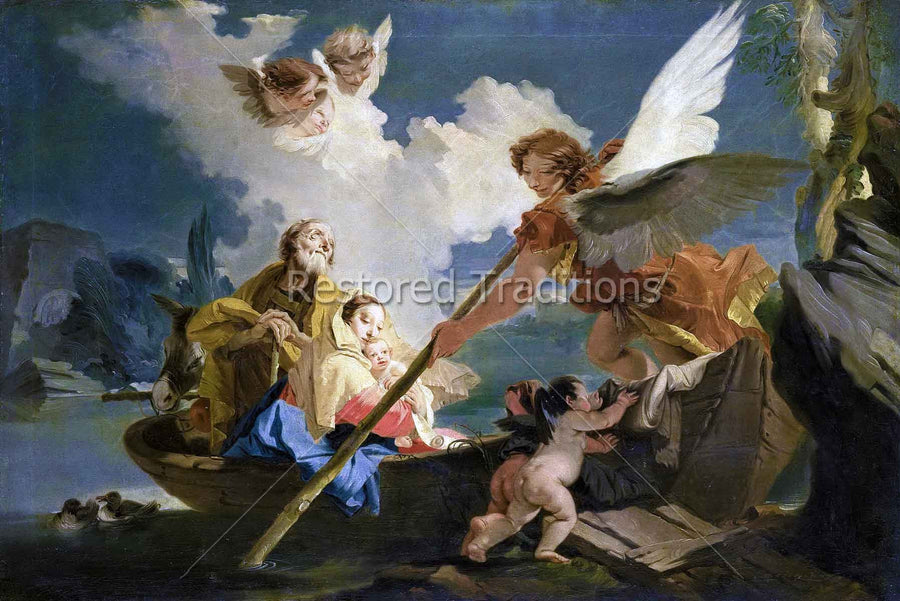 The Holy Family Guided by Angel