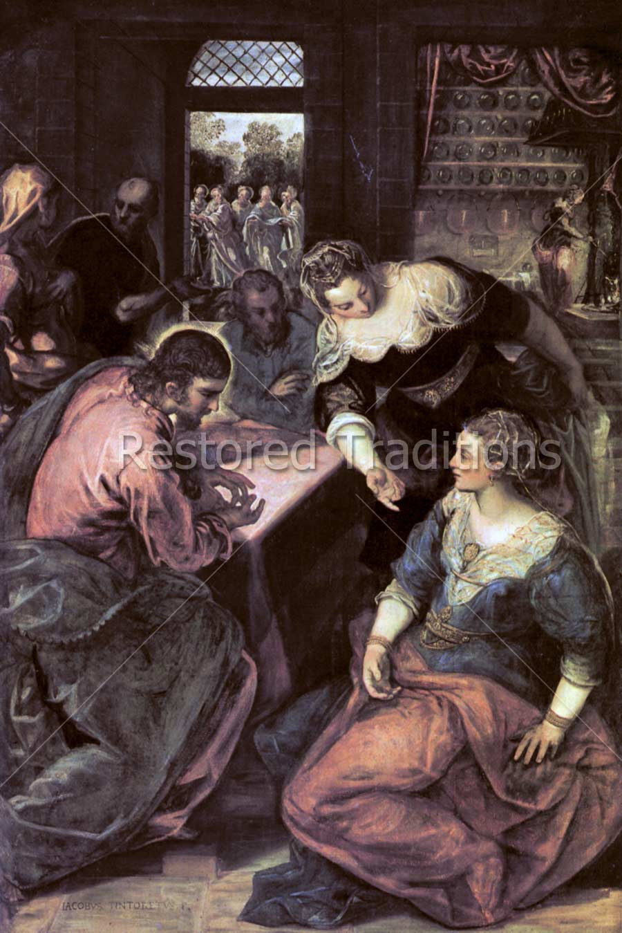 Martha speaking to sister Mary Magdalene