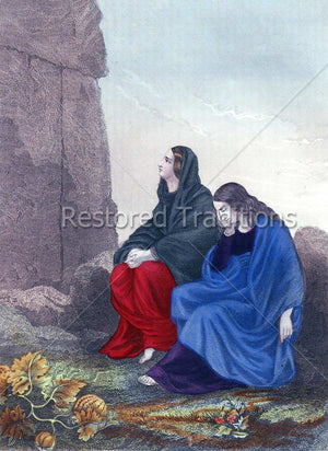 women at grave of Christ