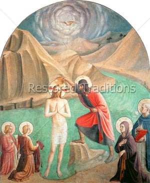 John Baptizes Christ in River