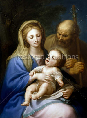 holy parents with divine infant