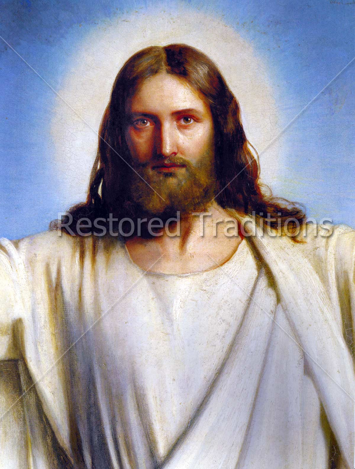 A Portrait of Jesus Christ as the Consoler of Mankind | Stock Art ...