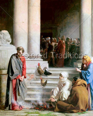 Jesus looking at apostle Peter