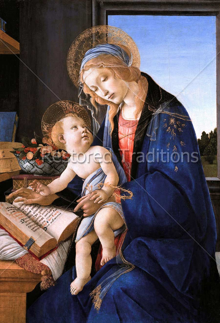 Madonna and Child Reading Book