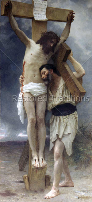Man Embraces the Crucified Savior