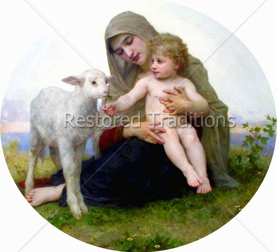 Madonna and Christ and lamb