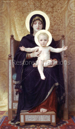 Mary holding out the Child Jesus