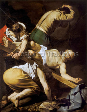 Saint Peter Martyred on Cross