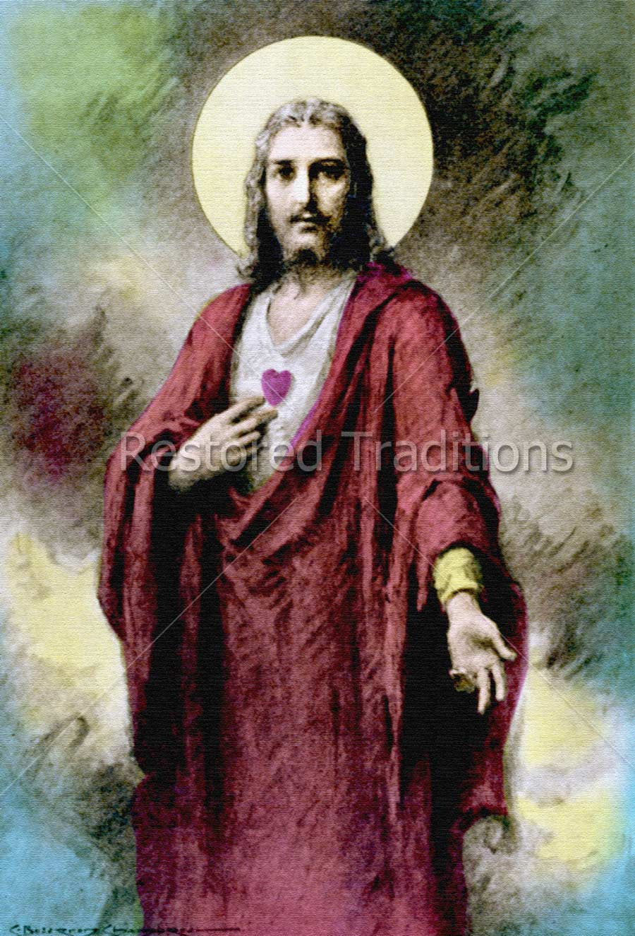 Jesus Christ Pointing to HIs Heart