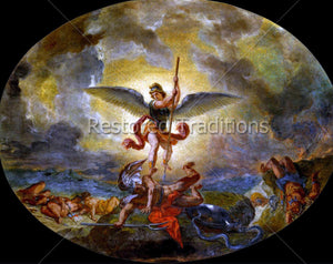 Archangel Michael Crushing Lucifer