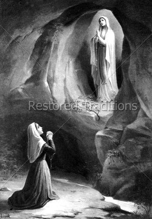 Virgin Appearing to Saint Bernadette
