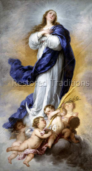 Mother Mary With Cherubs