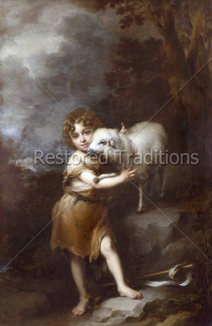 Child Holding White Lamb