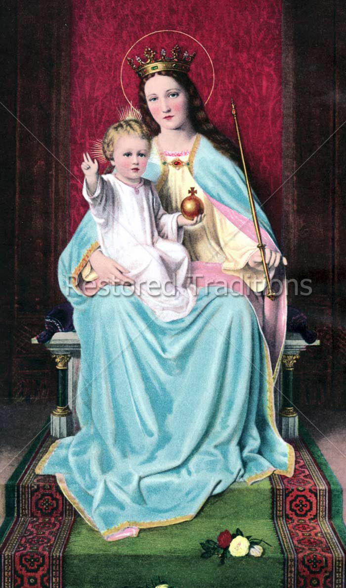 Madonna and Child on throne