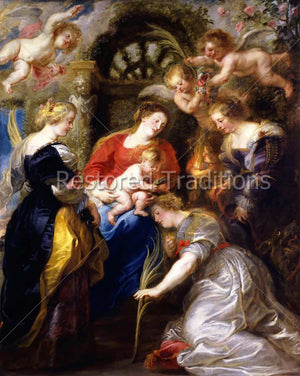 Baby Jesus crowns virgin martyr