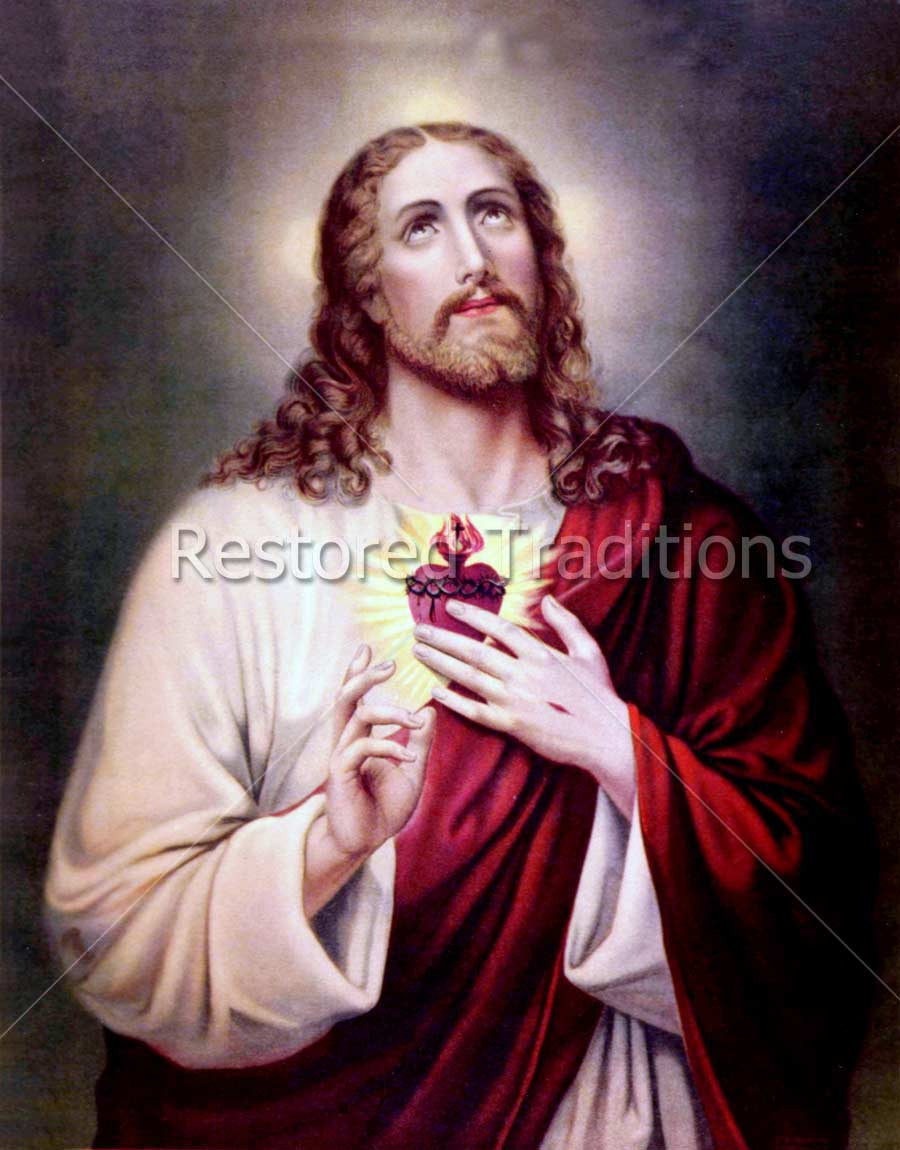 Sacred Heart VI | High Resolution Stock Art - Restored Traditions