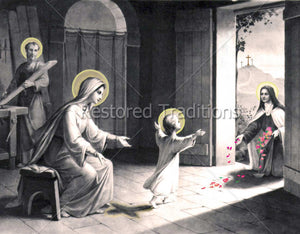 Child Jesus Running to Nun Therese