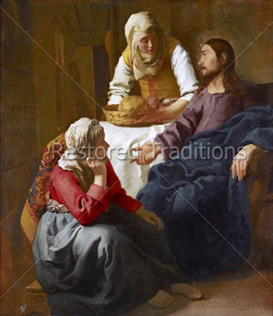 Jesus Talking to Two Sisters