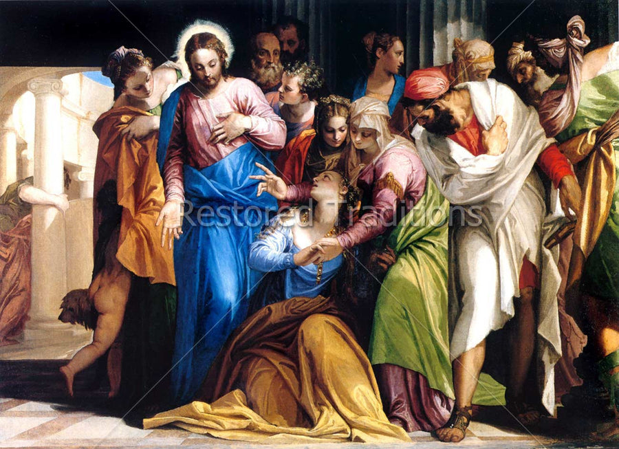 Magdalene at Feet of Jesus